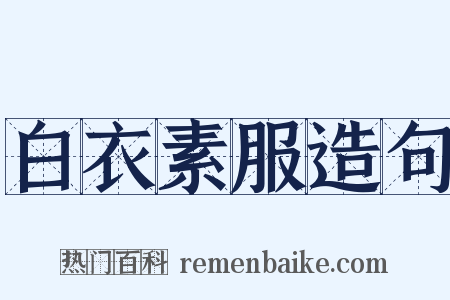 白衣素服造句是什么意思的图片